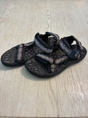 Men’s Vintage Teva Velcro Strap Sandal Shoes (Black/Brown)